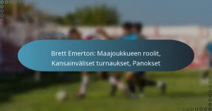 Read more about the article Brett Emerton: Maajoukkueen roolit, Kansainväliset turnaukset, Panokset